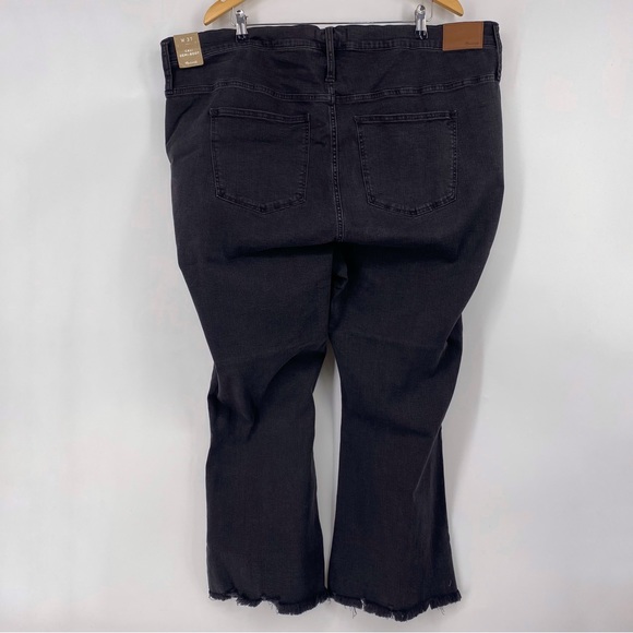 🌸 Madewell Cali Demi-Boot Chewed Hem High Rise Stretch Jeans Washed Black - Picture 5 of 8